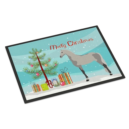 Carolines Treasures Orlov Trotter Horse Christmas Indoor or Outdoor Mat - 18 x 27 in. BB9275MAT